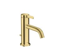 hansgrohe AXOR One Mitigeur monocommandé pour lavabo 70 avec manette et vidage à tirette, saillie 130 mm, 48000950, Couleur: laiton brossé