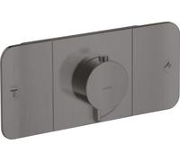hansgrohe AXOR One Module thermostatique encastré pour 2 consommateurs, 45712340, Couleur: Chrome noir brossé