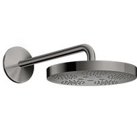 hansgrohe AXOR One Pomme de douche 280 1 jet avec bras de douche, 48491330, Couleur: Chrome noir poli