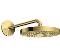 hansgrohe AXOR One Pomme de douche 280 1 jet avec bras de douche, 48491990, Couleur: Optique en or poli