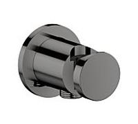 hansgrohe AXOR One Porter unit 48780330 rond, G 2000 / 2, fonction support de douche intégrée, chrome noir poli