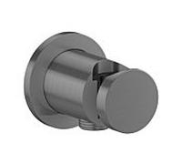 hansgrohe AXOR One Porter unit 48780340 rond, G 2000 /2, fonction pomme de douche intégrée, chrome noir brossé