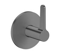 hansgrohe AXOR One robinet d'arrêt encastré, avec poignée levier, 48772340, Couleur: Chrome noir brossé