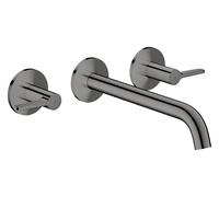 hansgrohe AXOR One robinetterie de baignoire 3 trous encastrée pour montage mural avec poignées manettes, 48431330, Couleur: Chrome noir poli