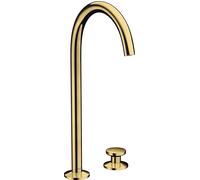 hansgrohe AXOR One robinetterie de lavabo 2 trous Select 260 avec vidage Push-Open, saillie 165mm, 48060990, Couleur: Optique en or poli