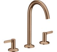 hansgrohe AXOR One robinetterie de lavabo 3 trous 170 avec vidage Push-Open, saillie 140mm, 48050310, Couleur: Or rouge brossé
