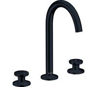 hansgrohe Axor One 3 trous mitigeur lavabo 48070670 projection 140mm, avec push-open garniture de vidange , noir mat