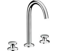 hansgrohe AXOR One robinetterie de lavabo 3 trous Select 170 avec vidage PUSH-Open, saillie 140mm, 48070000, Couleur: chrome