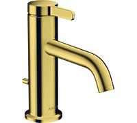 hansgrohe AXOR One robinetterie de lavabo 70 avec manette et vidage à tirette, saillie 130mm, 48000990, Couleur: Optique en or poli