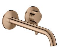 Hansgrohe Robinet lavabo encastré Axor One 48120300, bec 220 mm, poignée à levier, or rouge poli
