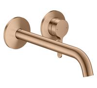 hansgrohe AXOR One robinetterie de lavabo encastrée pour montage mural, avec poignée levier, bec 220mm, 48120310, Couleur: Or rouge brossé