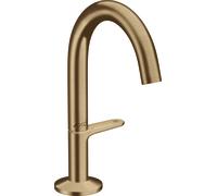 hansgrohe AXOR One robinetterie de lavabo Select 140 avec vidage PUSH-Open, saillie 122mm, 48010140, Couleur: Bronze brossé