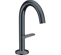 hansgrohe AXOR One robinetterie de lavabo Select 140 avec vidage PUSH-Open, saillie 122mm, 48010340, Couleur: Chrome noir brossé