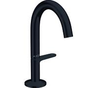 hansgrohe AXOR One robinetterie de lavabo Select 140 avec vidage PUSH-Open, saillie 122mm, 48010670, Couleur: Noir Mat