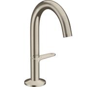 hansgrohe AXOR One robinetterie de lavabo Select 140 avec vidage PUSH-Open, saillie 122mm, 48010820, Couleur: Nickel brossé