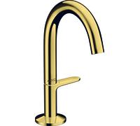 hansgrohe AXOR One robinetterie de lavabo Select 140 avec vidage PUSH-Open, saillie 122mm, 48010990, Couleur: Optique en or poli
