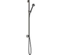 hansgrohe Axor One set de douche 48791330 avec raccordement mural, 75mm, 1jet, chrome noir poli