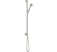 hansgrohe Axor One set de douche 48791800 avec raccordement mural, 75 mm, 1 jet, aspect acier inoxydable