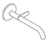 hansgrohe Axor One set de finition 48112820 encastré mitigeur lavabo , avec bec 220mm, nickel brossé