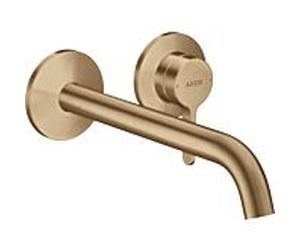 hansgrohe Axor One set de finition 48120140 ferrure à encastrer, avec poignée à levier et bec 220 mm, bronze brossé