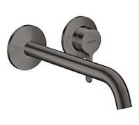 hansgrohe Axor One set de montage final 48120340 raccord à encastrer, avec poignée à levier et bec 220mm, chrome noir brossé