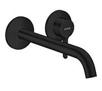 hansgrohe Axor One set de finition 48120670 ferrure à encastrer, pour montage mural, avec béquille et bec 220 mm, noir mat