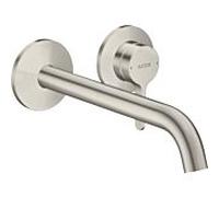 hansgrohe Axor One set de finition 48120800 robinetterie à encastrer, avec poignée à levier et bec 220 mm, aspect acier inoxydable