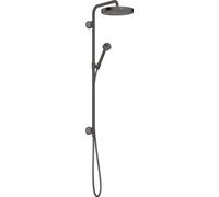 hansgrohe Axor One set de finition 48790340 tube de douche à encastrer, avec douchette, 280mm, 1jet, chrome noir brossé