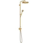 hansgrohe AXOR One Showerpipe avec thermostat et douche de tête 280 1jet encastrée, 48796250, Couleur: Optique or brossé