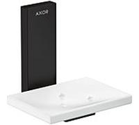 hansgrohe AXOR Universal Porte-savon rectangulaire, mÃ©tal, tablette verre, 42605, Coloris: noir mat - 42605670