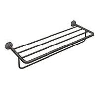 hansgrohe Axor porte-serviettes 42843340 655x250mm, avec porte-serviettes , montage mural, chrome noir brossé