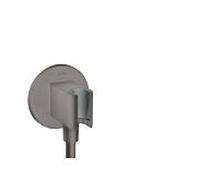 hansgrohe Axor porter unit 36733340 rond, avec clapet anti-retour, fonction de maintien intégrée, chrome noir brossé