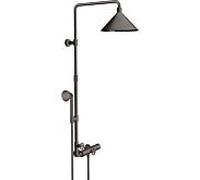 hansgrohe Axor Showerpipe 26020340 avec thermostat, douche de tête 240 2jet, chrome noir brossé
