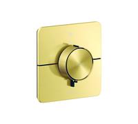 hansgrohe AXOR ShowerSelect ID thermostat, encastré, softsquare, 2 consommateurs, combinaison de sécurité intégrée, 36755950, Couleur: laiton brossé