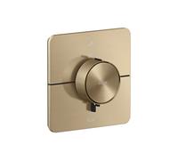 hansgrohe AXOR ShowerSelect ID thermostat, encastré, softsquare, 2 consommateurs, combinaison de sécurité intégrée, 36755140, Couleur: Bronze brossé