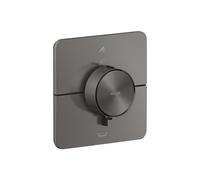 hansgrohe AXOR ShowerSelect ID thermostat, encastré, softsquare, 2 consommateurs, combinaison de sécurité intégrée, 36755340, Couleur: Chrome noir brossé