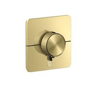 hansgrohe AXOR ShowerSelect ID thermostat, Highflow, encastré, 1 consommateur, une sortie supplémentaire, softsquare, 36778950, Couleur: laiton brossé