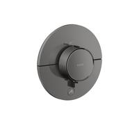 hansgrohe AXOR ShowerSelect ID thermostat, Highflow, encastré, 1 consommateur, une sortie supplémentaire, rond, 36776330, Couleur: Chrome noir poli
