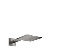 hansgrohe AXOR ShowerSolutions douche de tête de douche 250/250 1 jet, raccord mural, bras de douche 450 mm, 35306330, Couleur: Chrome noir poli