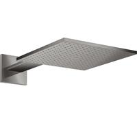 hansgrohe AXOR ShowerSolutions douche de tête de douche 300/300 2 jet, raccord mural, bras de douche 450 mm, 35318330, Couleur: Chrome noir poli