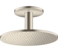 hansgrohe AXOR ShowerSolutions douche suspendue 300 2jet, raccordement au plafond, 35304820, Couleur: Nickel brossé