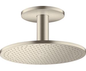 hansgrohe AXOR ShowerSolutions douche suspendue 300 2jet, raccordement au plafond, 35304820, Couleur: Nickel brossé