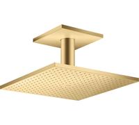 hansgrohe AXOR ShowerSolutions douche suspendue 300/300 1 jet, raccordement au plafond, 35316250, Couleur: Optique or brossé