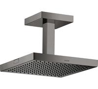 hansgrohe AXOR ShowerSolutions douchette suspendue 240/240 1 jet, raccordement au plafond, 10929330, Couleur: Chrome noir poli