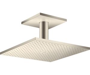 hansgrohe AXOR ShowerSolutions douchette suspendue 300/300 2jet, raccordement au plafond, 35320820, Couleur: Nickel brossé