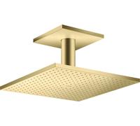 hansgrohe AXOR ShowerSolutions douchette suspendue 300/300 2jet, raccordement au plafond, 35320950, Couleur: laiton brossé