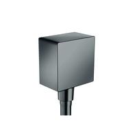 hansgrohe AXOR ShowerSolutions FixFit Raccord de flexible Karree, 36732330, Couleur: Chrome noir poli