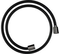 hansgrohe AXOR ShowerSolutions flexible de douche textile, 1250mm, écrou conique et cylindrique, 28227330, Couleur: Chrome noir poli
