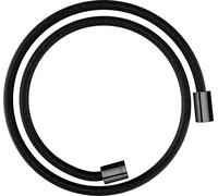 hansgrohe AXOR ShowerSolutions flexible de douche textile, 1250mm, écrou cylindrique des deux côtés, 28228330, Couleur: Chrome noir poli