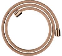 hansgrohe AXOR ShowerSolutions flexible de douche textile, 1600mm, écrou conique et cylindrique, 28259300, Couleur: Rouge poli or